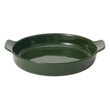 Stoneware Plate (Dia. 8.3") - Dark Green MUJI