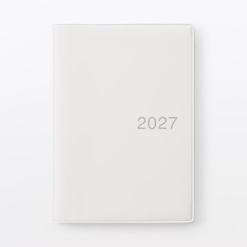 A6 Monthly Planner From Dec. 2026 White Gray MUJI