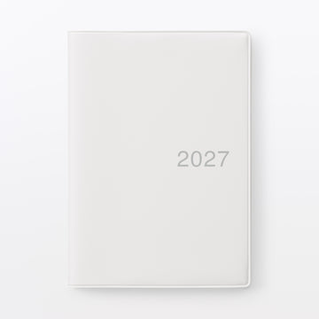 A6 Monthly/Weekly Planner From Dec. 2026 - Mon. Start White Gray MUJI