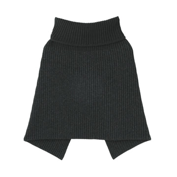 Non-Itchy Merino Wool Poncho Charcoal Gray MUJI