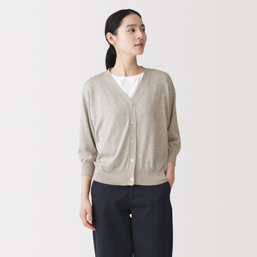 Lyocell Blend Wide Cardigan MUJI