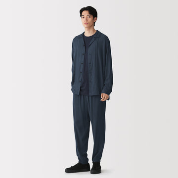 Labo Cupro Blend Tapered Trousers MUJI