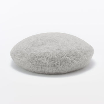Labo Cashmere Mix Knit Beret Light Gray MUJI