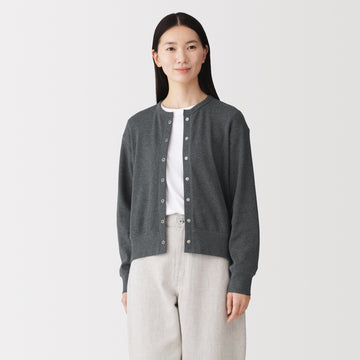 Waffle Crewneck Cardigan MUJI
