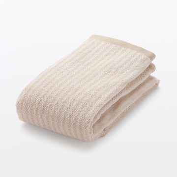 #wk 39 - Soft Thin Face Towel JJAZ5A6A Beige Stripe MUJI