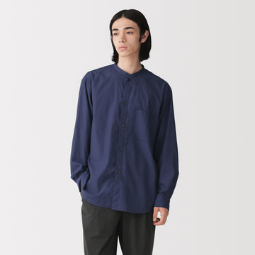 Lyocell Blend Stand Collar Shirt MUJI