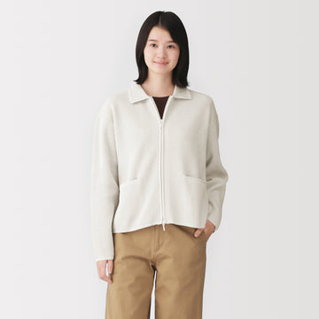 Washable Knit Zip Cardigan MUJI