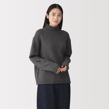 Andes Wool Mockneck Sweater MUJI
