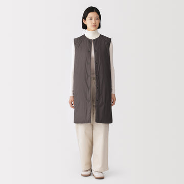 Lightweight Down Pocketable Long Vest MUJI