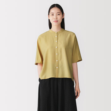 Lyocell Blend Half Sleeve Blouse MUJI