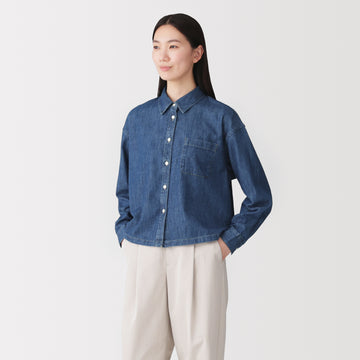 Denim Cropped Shirt MUJI
