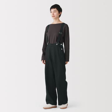 Kapok Blend Denim Overall Pants MUJI