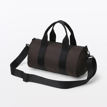 Labo Recycled Nylon Mini Boston Bag Dark Brown MUJI