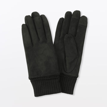 Waterproof Brushed Touchscreen Gloves Black MUJI