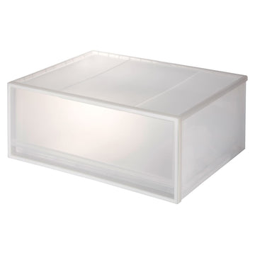 Polypropylene Storage Wide Drawer (W21.7 x D17.5") Medium (W21.6 x D17.3 x H9.4") MUJI