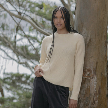 Wool Bouclé Crewneck Sweater MUJI
