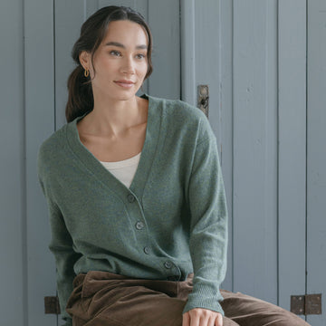 Wool V-Neck Cardigan MUJI