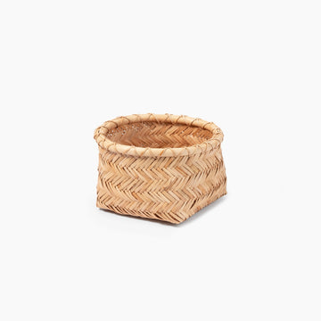 Rattan Round Basket - Small (Dia. 10 x H6.1") MUJI