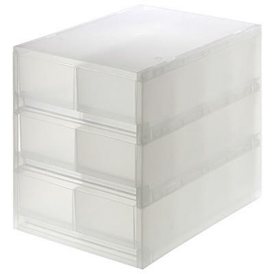 Polypropylene Case Shallow 6 Drawers with 3 Partitions MUJI