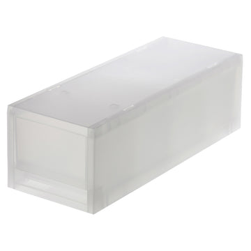 Polypropylene Case Drawer - Slim Shallow (W5.5 x D14.6 x H4.7") Clear MUJI