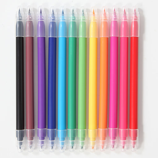 Water Ink Double Ended Pen 10 Pieces Set Mix MUJI