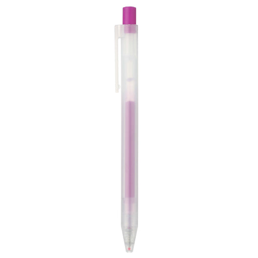 Smooth Gel Ink Knock Type Ballpoint Pen 0.5mm Purple MUJI