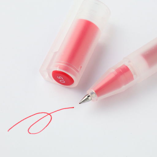 Gel Ink Cap Type Ballpoint Pen 0.5mm Red MUJI