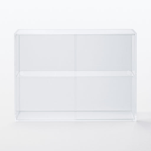 Acrylic Storage Case with Sliding Doors Large (13.2" x 3.3" x 9.6") MUJI