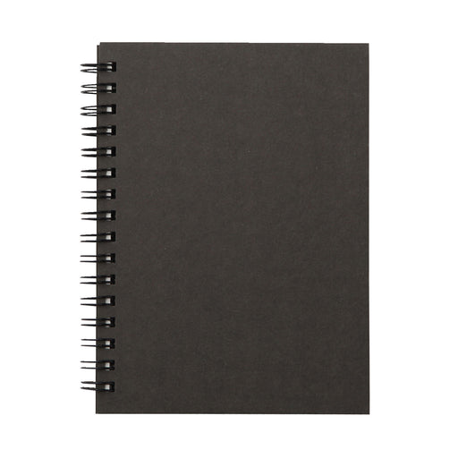 Recycled Paper Double Ringed Plain Notebook A6 Dark Gray MUJI