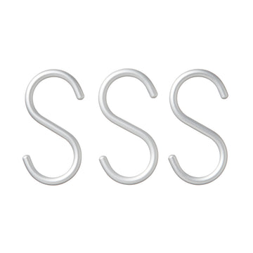 Aluminium S-Shaped Hook Small (3 pcs) MUJI