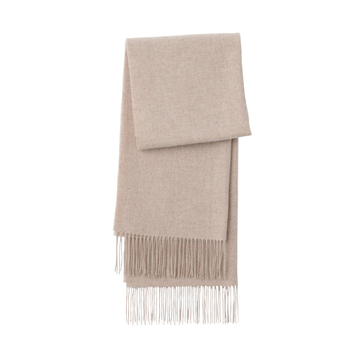 Wool Woven Large Stole 60x200cm Pale Brown MUJI