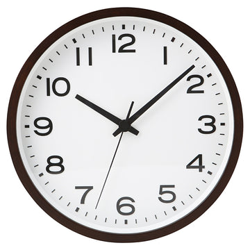 Analog Clock L Dark Brown MUJI