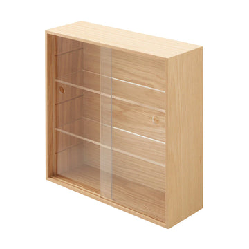 Wooden Display Case with Sliding Doors MUJI