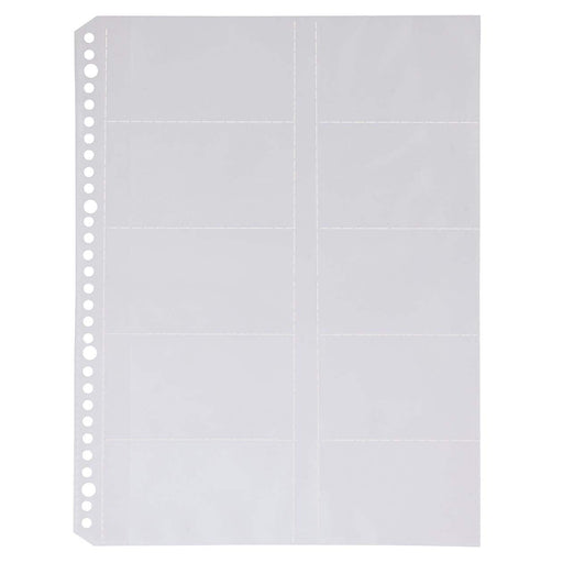 Clear Pocket Refill for Cards 10 Sheets A4 30 Holes MUJI