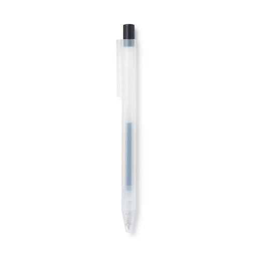 Smooth Gel Ink Knock Type Ballpoint Pen 0.3mm Black MUJI