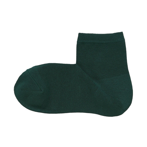 Organic Cotton Right Angle No Elastic Short Socks Green MUJI