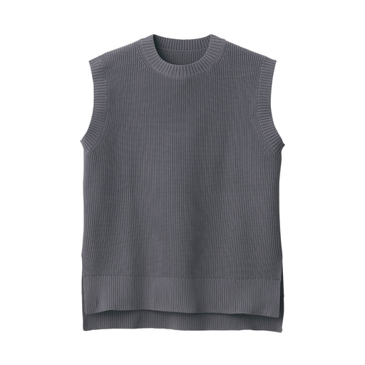 Women's Light Shape-Keeping Vest Charcoal Gray MUJI