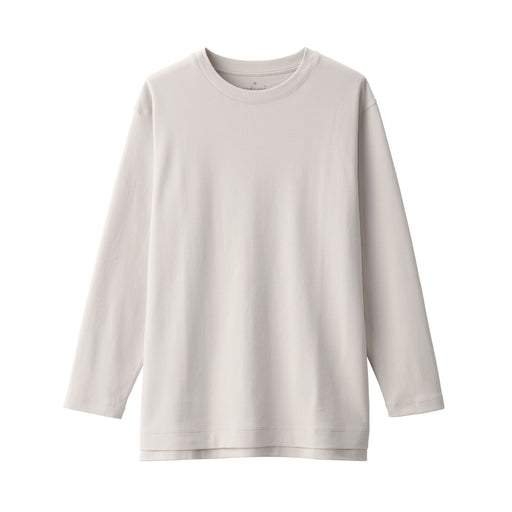 Women's Interlock Long Length L/S T-Shirt Light Gray MUJI