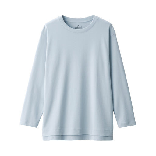 Women's Interlock Long Length L/S T-Shirt Light Blue MUJI