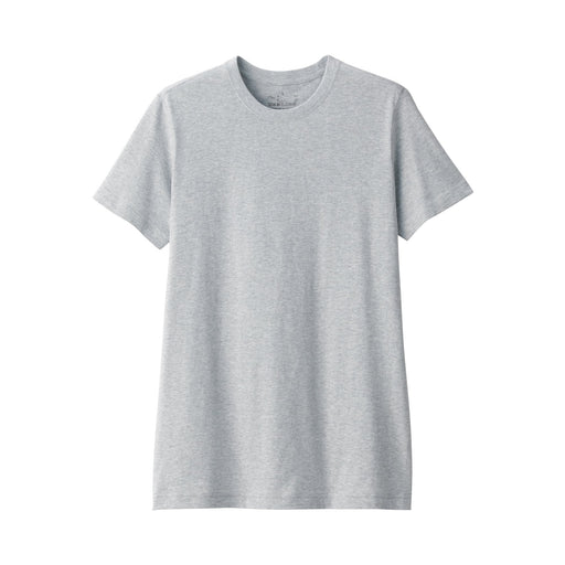 Men's Side Seamless Jersey Crew Neck Short Sleeve T-Shirt Gray MUJI