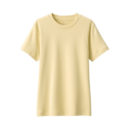 Women's Interlock Crew Neck T-Shirt Light Yellow MUJI