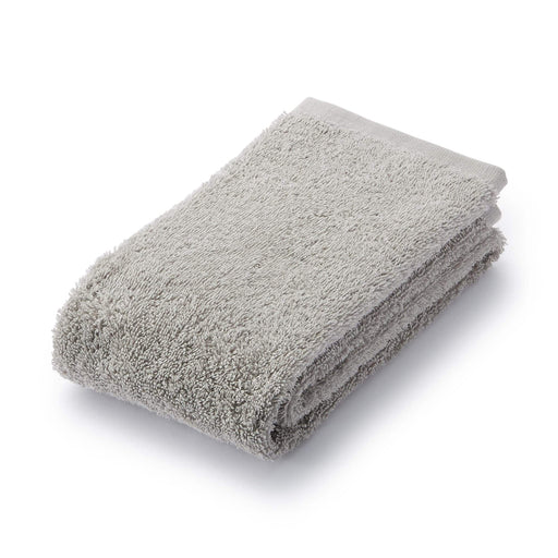 Pile Weave Face Towel Light Gray MUJI