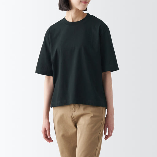 Women's Cool Touch Wide Short Sleeve T-Shirt Black MUJI