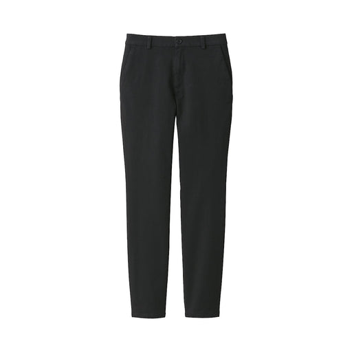 Women's 4-Way Stretch Chino Slim Tapered Pants (L 32inch / 80cm) Black MUJI