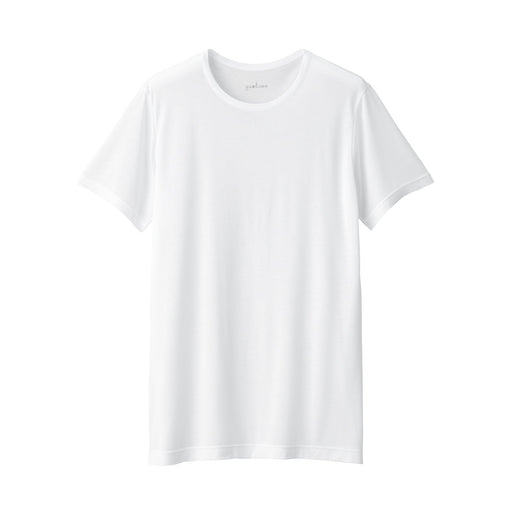 Men's Cool Touch Smooth Crew Neck Short Sleeve T-Shirt White MUJI