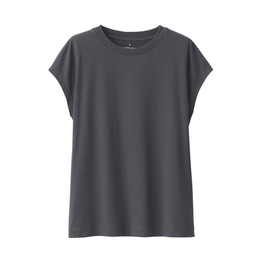 Women's Jersey French Sleeve T-Shirt Dark Gray MUJI