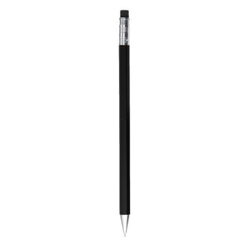 Wooden Hex Mechanical Pencil with Eraser 0.5mm Black MUJI