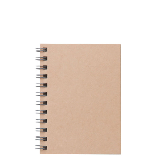 Beige Double Ring Lined Notebook A7 MUJI