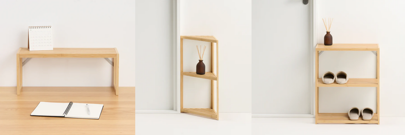 Bamboo Storage Shelves & Racks