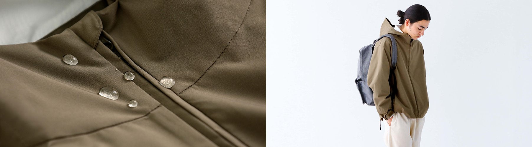 Men's Outerwear: Men's Water Repellent Stand Fall Collar Coat $129.90, Men's Water Repellent Hooded Jacket $59.90